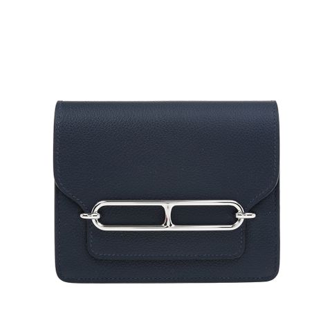 HERMES 愛馬仕 經典Roulis Slim 豬鼻子錢包/腰包 (BLEUNUIT)