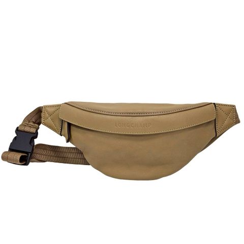 Longchamp_Le Pliage牛皮腰包 棕 /贈原廠防塵袋紙袋