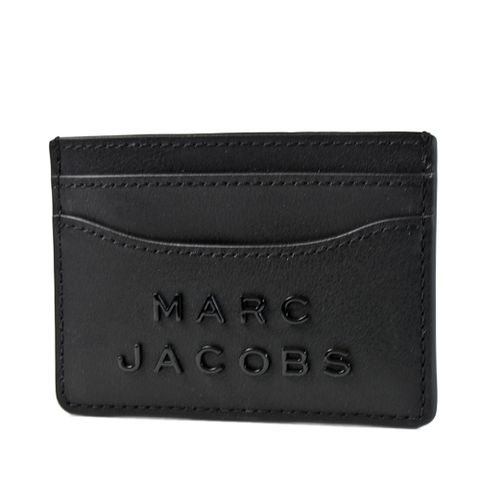 MARC JACOBS 黑LOGO牛皮名片/證件夾-黑色