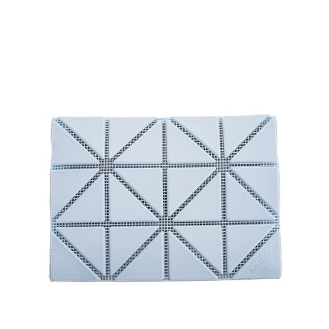 ISSEY MIYAKE 三宅一生 BAOBAO 經典三角格內外雙色設計彩色卡片夾 (淺藍x藍色)
