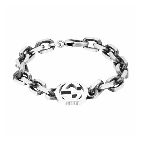 GUCCI 古馳 Interlocking G系列 手鍊 925純銀