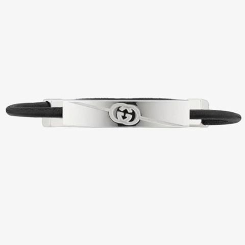 GUCCI 古馳 TAG DIAGONAL 系列手環 925銀