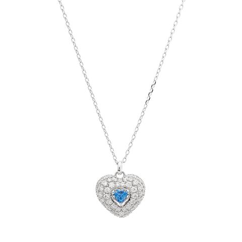 SWAROVSKI Hyperbola 藍心墜鍊