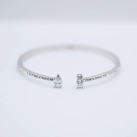 SWAROVSKI Attract 闊手鐲 鍍白金色