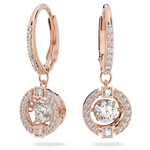 SWAROVSKI 施華洛世奇 Sparkling Dance 水滴形耳環 鍍玫瑰金 5504753