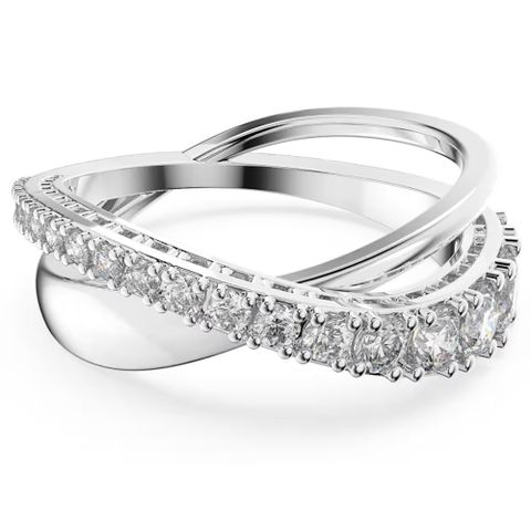 SWAROVSKI 施華洛世奇 Twist 戒指 鍍白金色