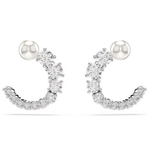 SWAROVSKI 施華洛世奇 Matrix 大圈耳環 水晶珍珠 5692260
