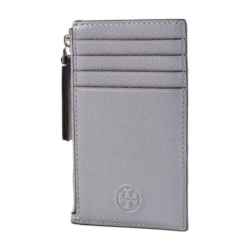 TORY BURCH 專櫃款 FLEMING 立體菱格縫線證件/零錢包-灰色