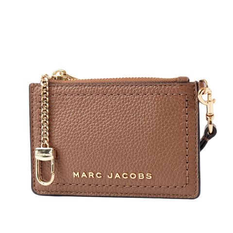 MARC JACOBS 荔枝紋牛皮手掛證件/鑰匙零錢包-焦糖色