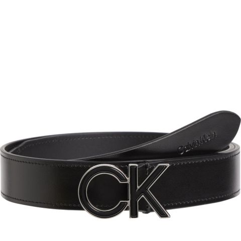 CALVIN KLEIN RE-LOCK INLAY LOGO BELT 30MM 黑色女款配件
