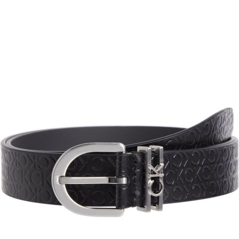 CALVIN KLEIN MUST LOOP BELT 30MM EMB 黑色女款配件