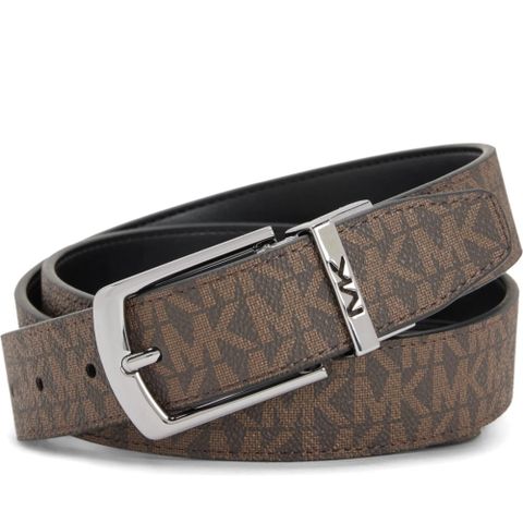 MICHAEL KORS BRN BLK CASUAL BELT 撞色男款配件