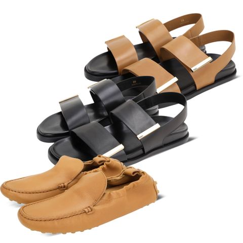 TOD S Barretta / Glove 專櫃$30600 小金條涼鞋/春夏款豆豆鞋-多款可選