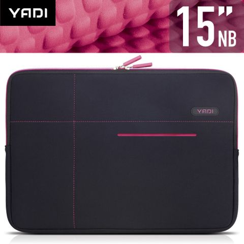 YADI 15 inch 專用 抗衝擊防震機能內袋 粉蝶紅