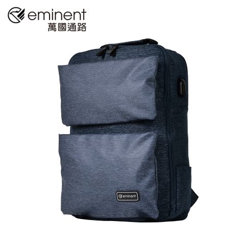 eminent品牌旗艦館 -【蓋爾】18吋 簡約日系休閒背包 (藍色)