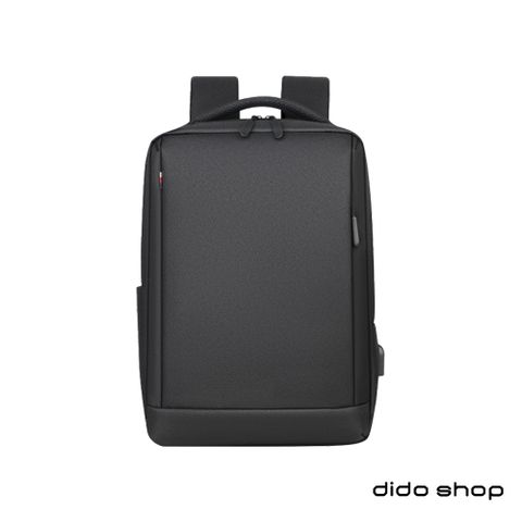 【dido shop】15.6吋都市極簡外接USB商務筆電後背包 (BK179)