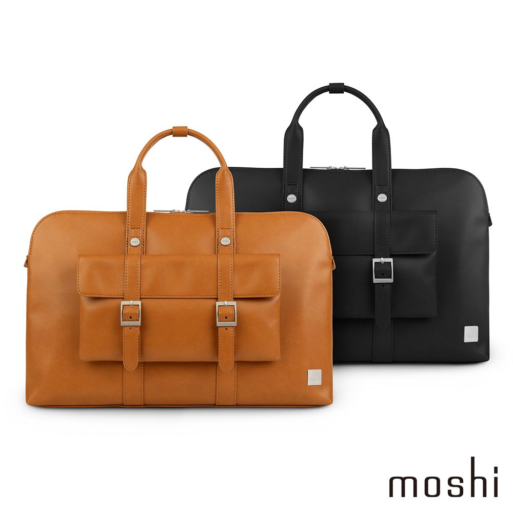 Moshi 摩仕 Treya Briefcase 超輕量皮革劍橋筆電包