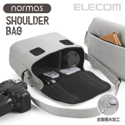 ELECOM normas休閒多功能側背包-灰