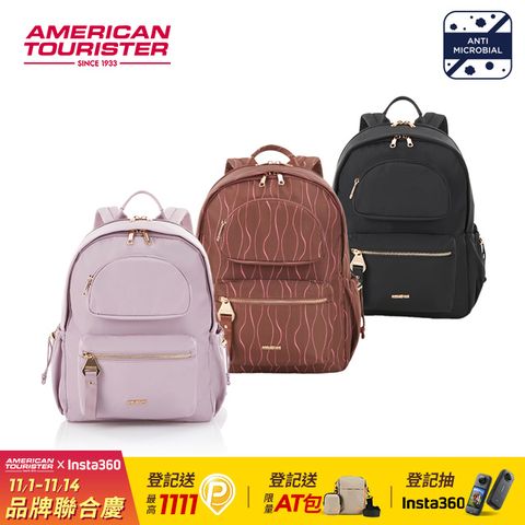 American Tourister 美國旅行者 ALIZEE DAY 日常休閒抗菌女性筆電後背包14吋(多色可選)