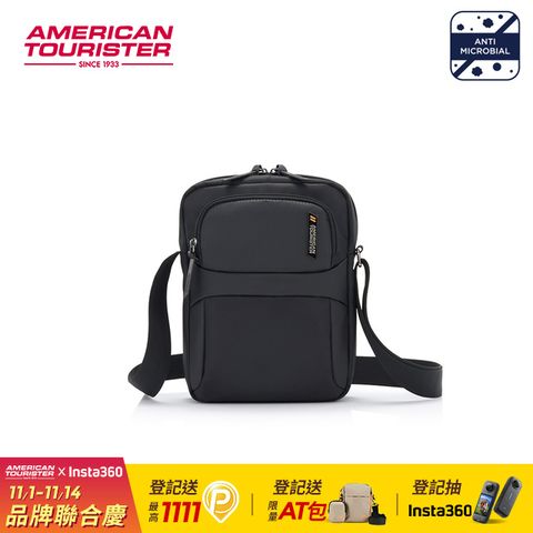 American Tourister 美國旅行者 SEGNO 2.0 日常商務多功能斜肩包(黑)