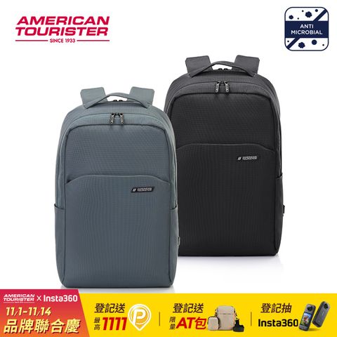 American Tourister 美國旅行者 Rubio 抗菌簡約雙隔層筆電後背包15.6吋(多色可選)