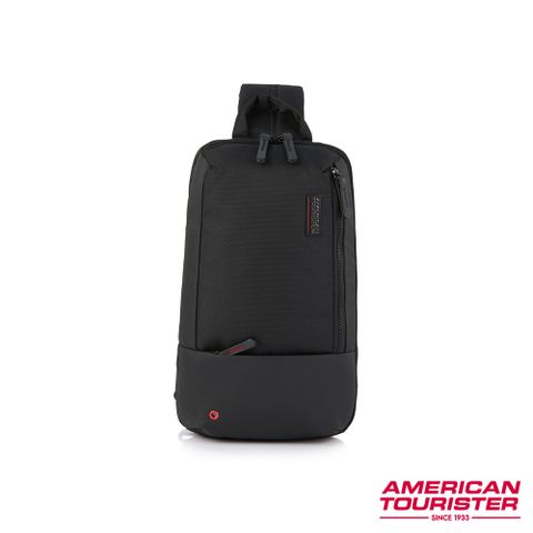American Tourister 美國旅行者 ZORK 2.0 減壓抗菌輕量肩背包/胸包/單肩包/側肩包(黑)
