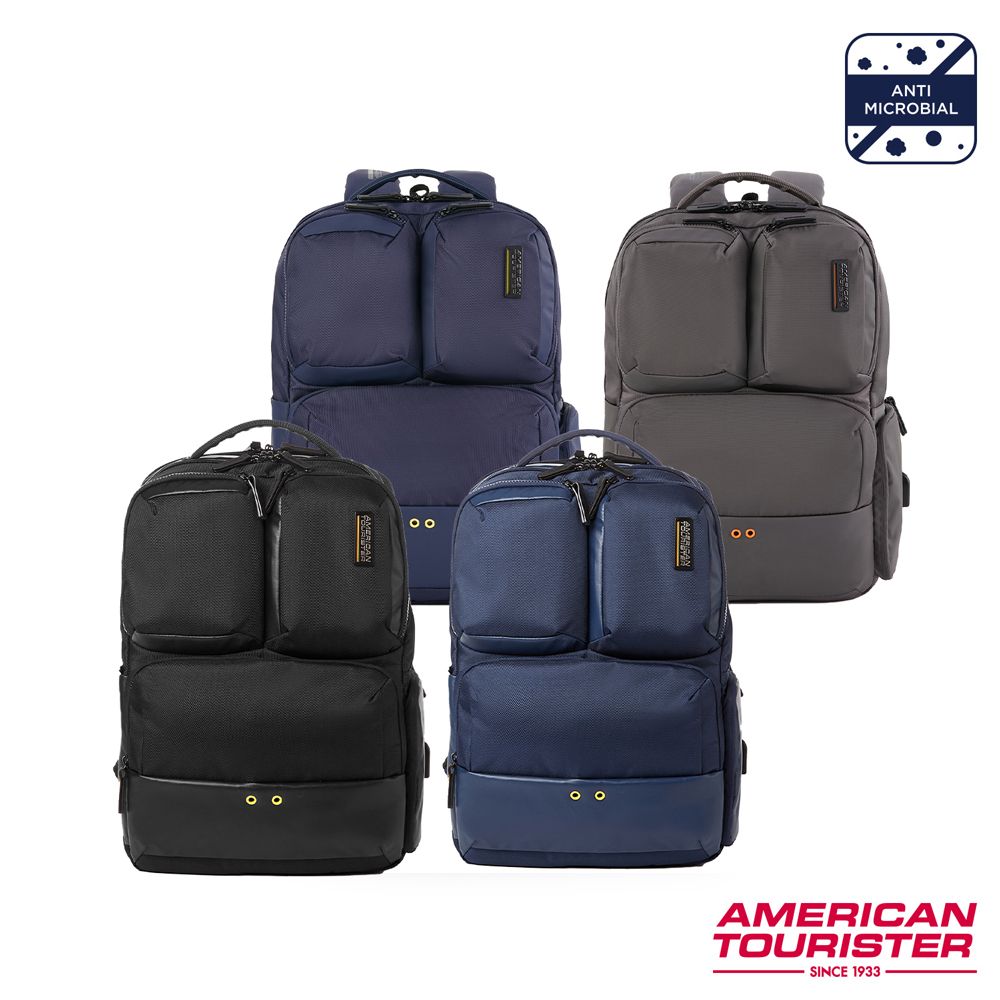 American Tourister 美國旅行者 Zork 2.0 減壓抗菌輕量多口袋筆電後背包14吋(多色可選)