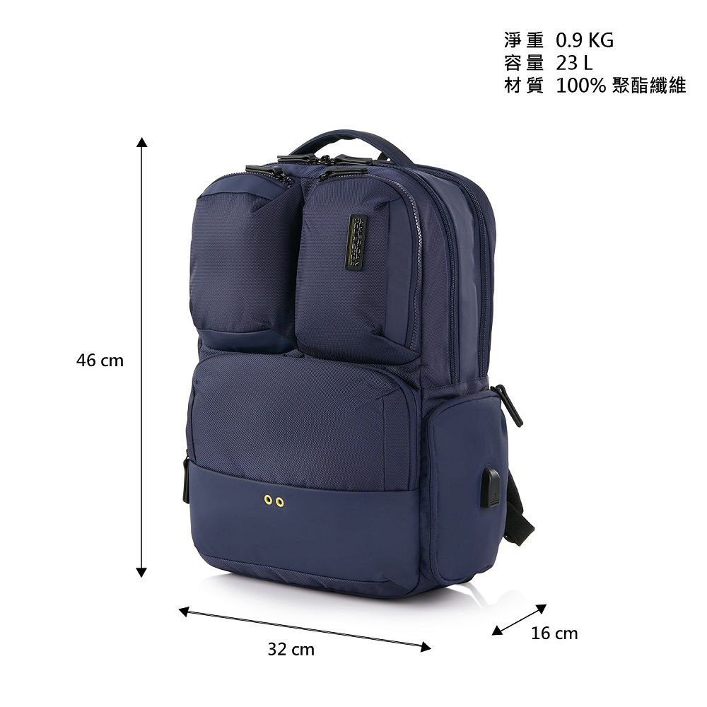 American Tourister 美國旅行者 Zork 2.0 減壓抗菌輕量多口袋筆電後背包14吋(多色可選)