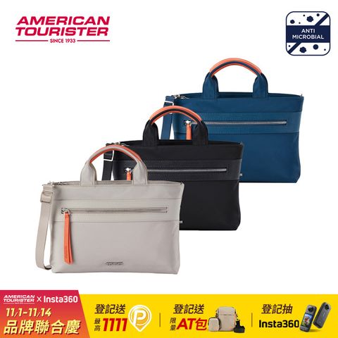 American Tourister 美國旅行者 Paisley Joy 抗菌日常都市商務背提兩用斜背包/手提包(多色可選)