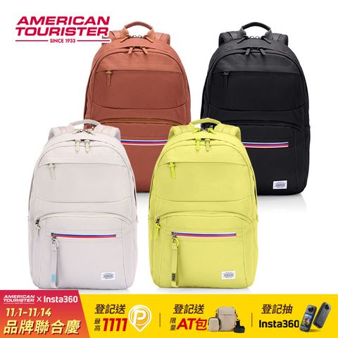 American Tourister 美國旅行者 Braydon 極輕防潑水面料防水拉鍊筆電後背包16吋(多色可選)