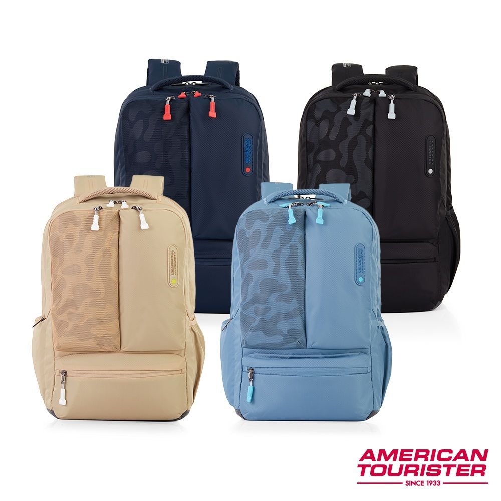 American Tourister 美國旅行者 HALL 減壓日常休閒輕量筆電後背包/雙肩包/通勤包/電腦包17吋(多色可選)