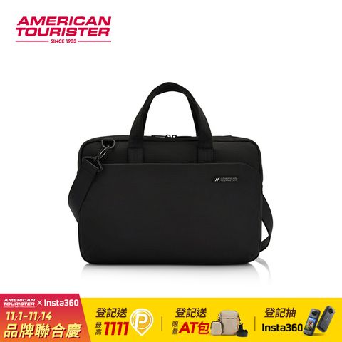 American Tourister 美國旅行者 RUBIO ASR 抗菌簡約公事包15吋(黑)