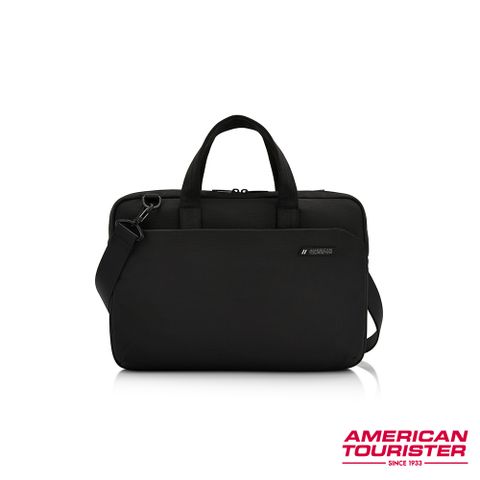 American Tourister 美國旅行者 RUBIO ASR 簡約輕量筆電公事包/手提包/單肩包/電腦包15吋(黑)