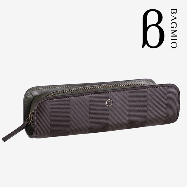BAGMIO 我的包 雙色牛皮收納袋 - 棕+綠