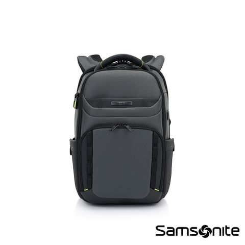 Samsonite 新秀麗 PRO-DLX 6 防彈尼龍防潑水商務多功能筆電後背包14.1吋(灰黑)