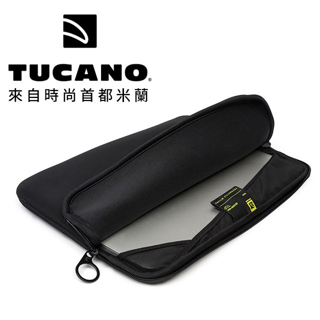 TUCANO 托卡諾 義大利  Top 頂級防滑落筆電袋 16吋 - 黑色