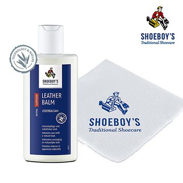 休伯 德國【Shoeboys】乳油木皮革霜150ml+純棉擦拭布