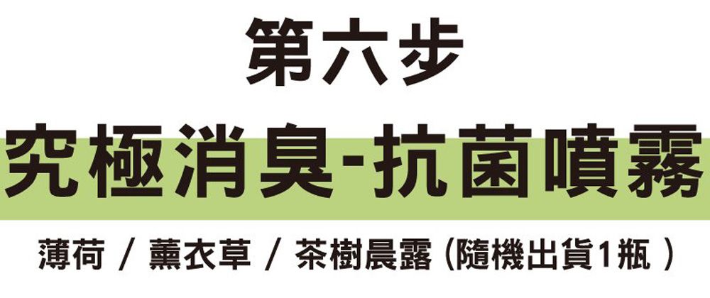 第六步究極消臭-抗菌噴霧薄荷 / 薰衣草 /茶樹晨露(隨機出貨瓶 )