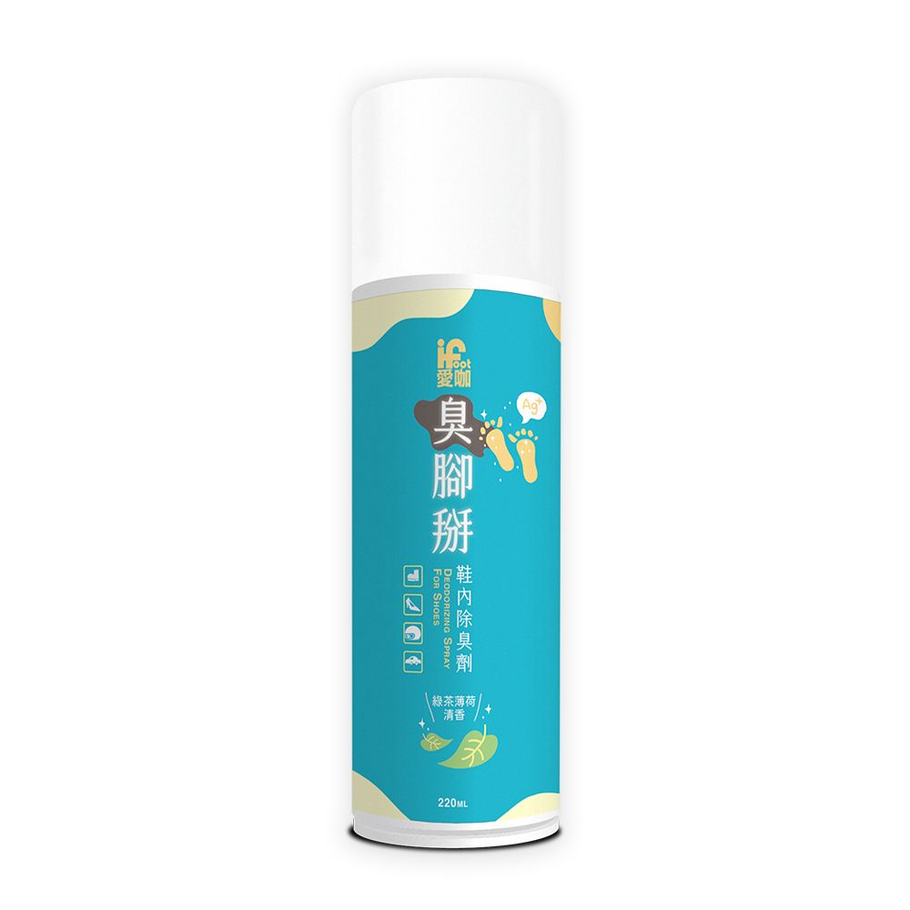 iFoot 愛咖 臭腳掰-乾式鞋內除臭劑綠茶薄荷清香220ml