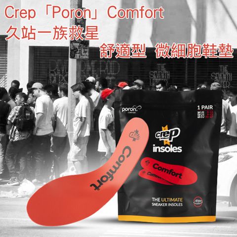 Crep「Poron 」Comfort 舒適型 微細胞鞋墊-紅