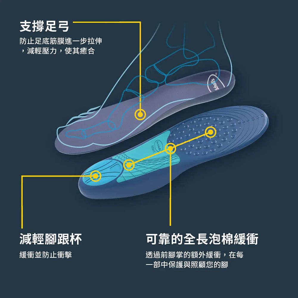 DR.SCHOLL'S 爽健 舒緩鞋墊-足底肌膜防護用 (男/女用 任選)
