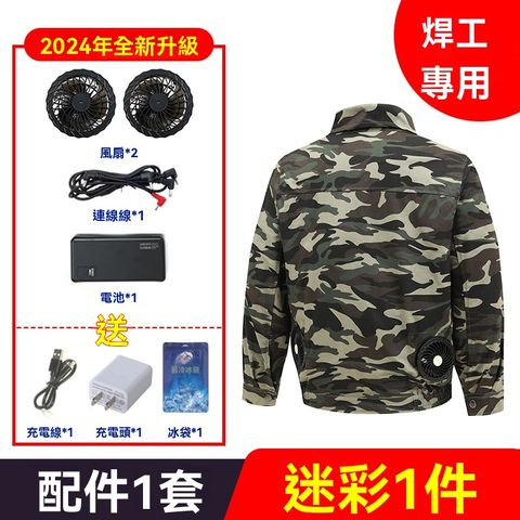 防暑降溫空調服男款工地戶外工作服帶電風扇的衣服製冷風扇外套女