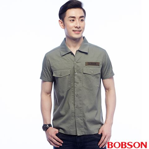 BOBSON 男款軍裝式襯衫(25004-41)