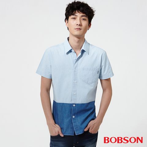 BOBSON 男款雙配色襯衫(25043-58)