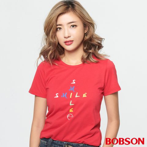 BOBSON 女款印圖涼感上衣(28097-13)