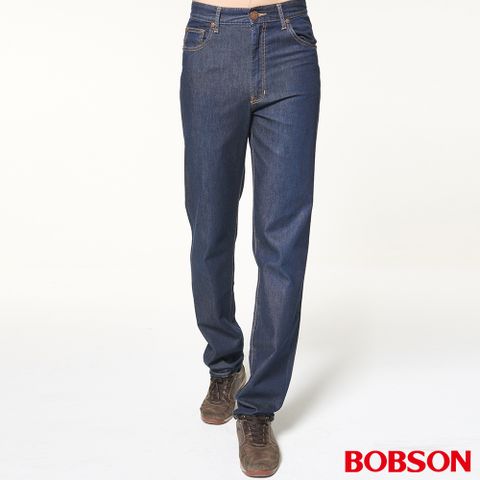 【BOBSON】男款高腰輕薄涼爽直筒褲(1783-53)