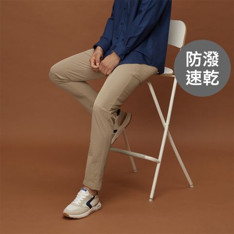 GIORDANO 佐丹奴 男裝防潑水日常機能長褲 All Day Pants系列-18 卡其色