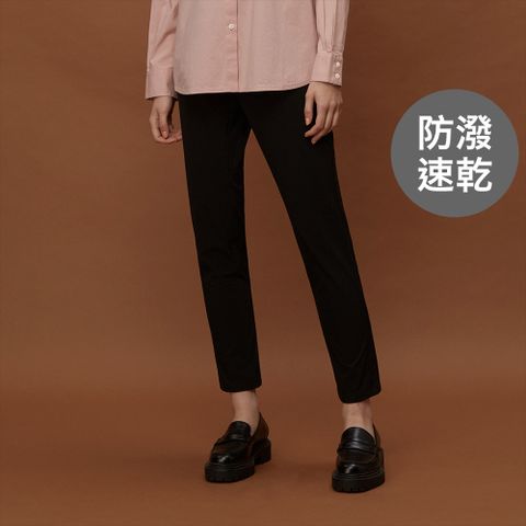 GIORDANO 佐丹奴 女裝防潑水日常機能長褲 All Day Pants系列-40 黑色