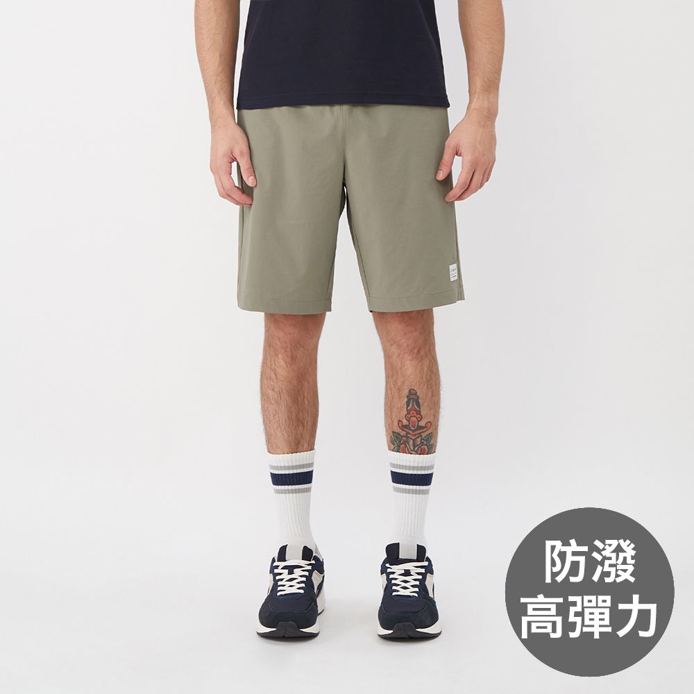 GIORDANO 佐丹奴  男裝防潑水彈力短褲 All Day Pants系列-21 灰綠