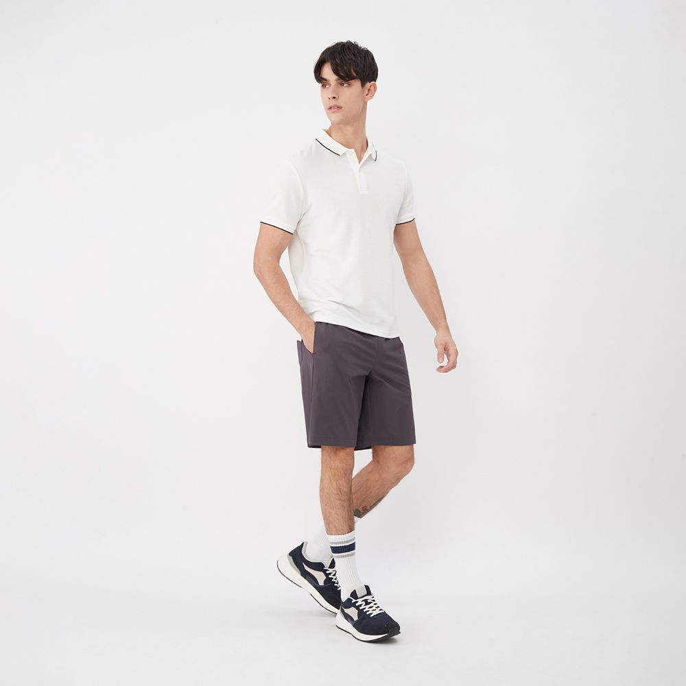 GIORDANO 佐丹奴  男裝防潑水彈力短褲 All Day Pants系列-40 深灰色